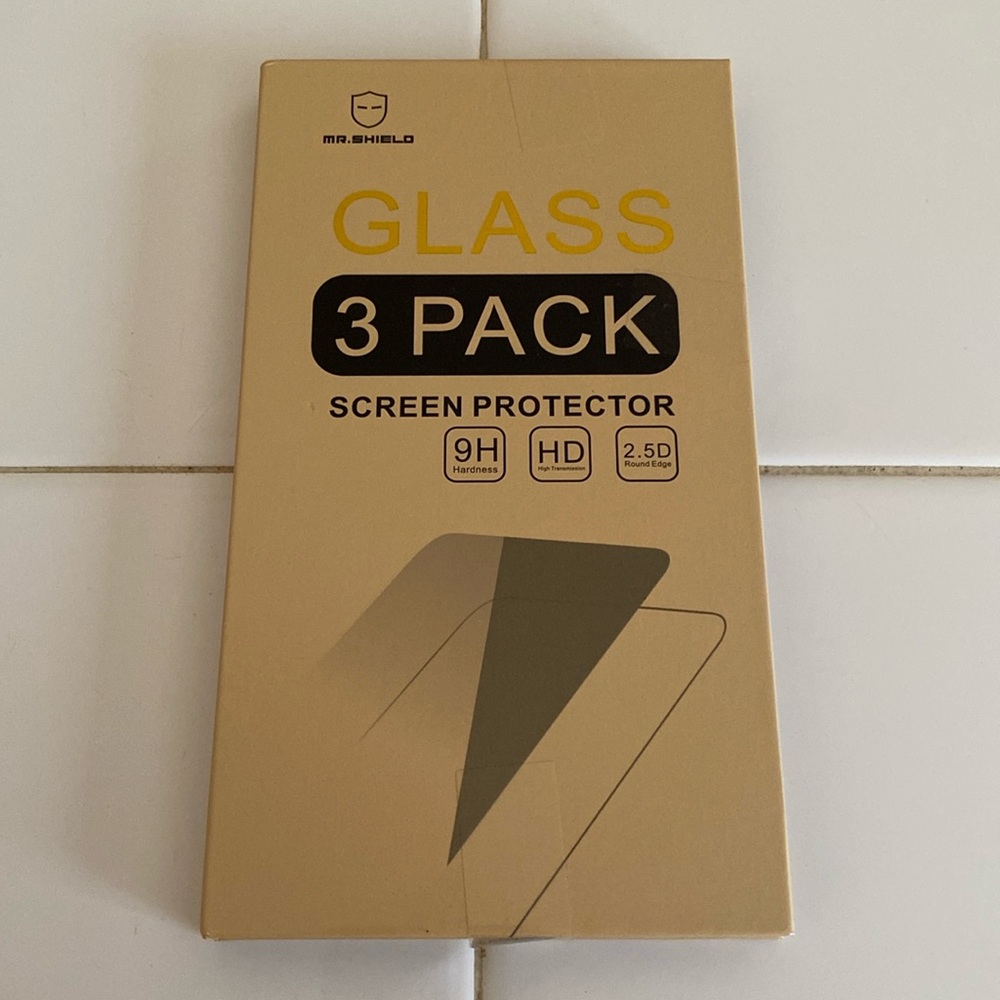 Mr. Shield Tempered Glass Screen Protector 3 Pack for iPhone 6, 6S, 7, and 8